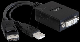 61855 Displayport plug > DVI-I 24 +5 socket adapter