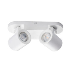 Oprawa ścienno-sufitowa GU10 2xmax 10W LAURIN EL-2I W regulowany kąt 310/90st. biały 29122