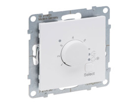 SUNO Termostat pokojowy - zakres temperatury: 5 st.C - 30 st.C (+/- 0,5st.C) - zasilanie: 230 V - 50/60 Hz biały 721136 LEGRAND