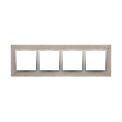 Simon 54 Nature Ramka poczwórna beton - BUTTI CEMENTI DRN4/92