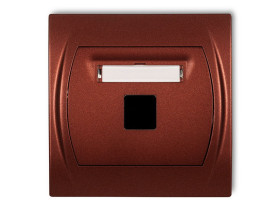 LOGO Gniazdo multimedialne pojedyncze bez modułu (standard Keystone) brązowy metalik 9LGM-1P KARLIK