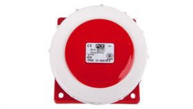 Gniazdo Tablicowe Skośne 32A 5P 400V /80X97/ Czerwone Ip67 Power Twist 4252-6