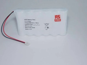 Pakiet akumulatorów AA NiCd, 7.2V, 940mAh, 6-ogniwowy, RS PRO