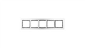 Deco Ramka Uniwersalna Pięciokrotna - Aluminium Szczotkowane (Ramka: Srebrna...