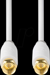 CSBW41000WT100 Satellite and aerial cable, F connector &lt;&gt; F connector, 10.0 m,