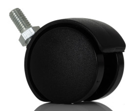 Koło samonastawne średnica kabla 40mm Trzpień gwintowany RS PRO 40kg wysokość całkowita 50mm