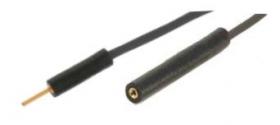 209078-MF-10-SW Przewód SIL 0,22mm2, dł. 0,1m, wtyk 0,8/ gniazdo 0,8mm, czarny, ELECTRO-PJP, 209078-M-F-10N
