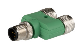 Złącze okrągłe, M12 - 4-stykowe żeńskie M12 (2), 60 V, 4A