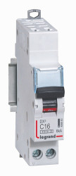 Wyłącznik nadprądowy MCB, Typ C, 1-biegunowy, 16A, 250V, 12V, na szynę DIN, Legrand, DX3