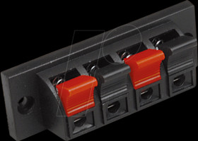 0205026 speaker terminal, 4-way clamp connection