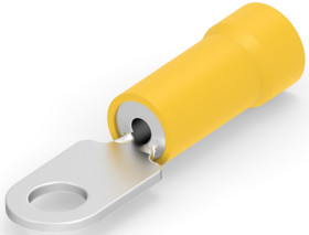 Insulated ring cable lug, 0.12-0.4 mm², AWG 26 to 22, 2.36 mm, M2, yellow, 321620