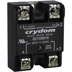 Solid state relay, 4-32 VDC, 1-100 VDC, 40 A, PCB mounting, DC100D40