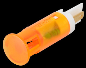QS101XXO24 Indicator LED, 24 V DC, 10 mm, FASTON, orange