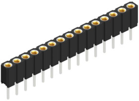 Socket header, 15 pole, pitch 2 mm, straight, 10027659