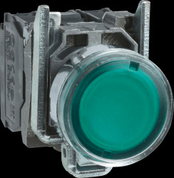 XB4BW33B5 Illuminated push-button with 24 V LED 1 NC contact/1 NO contact,