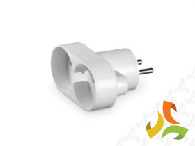 Rozgałęźnik 2x2P "złodziejka" 16A max 250V biały R-260 ABEX