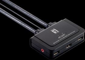 KVM-0290 2 Port USB HDMI Cable KVM Switch