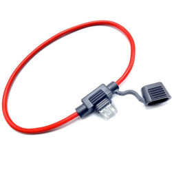Gniazdo oprawa bezpiecznika samochodowego z przewodem 32cm 2.5mm2 do 25A