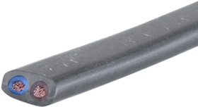 PVC sheathed cable H03VVH2-F 2 x 0.75 mm², unshielded, gray, H03VVH2-F 2X0,75 GR