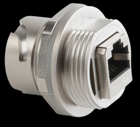 17-150174 RJ45 inline coupler, socket, die-cast zinc