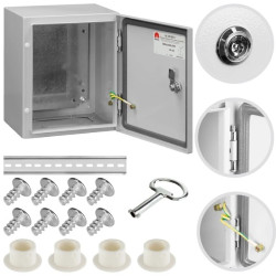 Obudowa hermetyczna rozdzielnia metalowa z płytą montażową 300x250x150 IP65 natynkowa NEKU