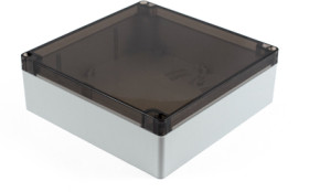 PC enclosure, (L x W x H) 180 x 180 x 60 mm, light gray (RAL 7035), IP68, 1554W2GYSL