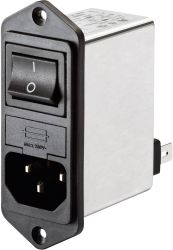 Schaffner FN 284-4-06 FN 284-4-06 Filtr sieciowy z przełącznikiem , z gniazdem nie generującym ciepła 250 V/AC 4 A 1 mH