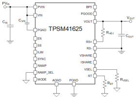 4-V to 16-V, 25-A, stackable power module