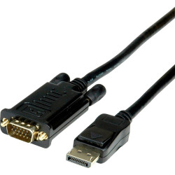 Value 11.99.5802 DisplayPort VGA Adapter cable Black 2.00 m