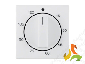 BERKER B.KWADRAT Płytka czołowa z pokrętłem do mechanicznego wyłącznika czasowego 0-120min biały połysk 16338989 HAGER