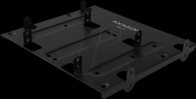 RHD-435 Mounting frame 5.25 to 4x 2.5/2x 2.5 + 1x 3.5, black