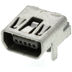 Molex 670688000 USB B Socket Right-angle Black Gold Flash Lead-free