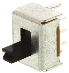 Przełącznik suwakowy, DPDT, montaż PCB, 12V, 100 mA przy 12 V DC, -20 → +85°C, KNITTER-SWITCH