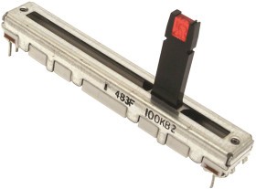 Potencjometr suwakowy 10kΩ typ Suwakowe Bourns 0.2W długość wału 15mm Otwór przezierny