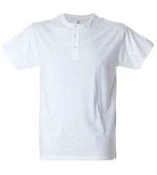 T-shirt, Biały, Bawełna 100%, M, Krótki