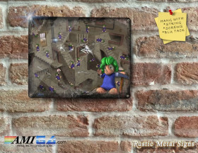 Escher Rustic based on the Amiga Game LEMMINGS - Metal Sign