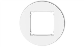 Mini Ramka Uniwersalna Pojedyncza Okrągła Z Tworzywa Biały Mrto-1
