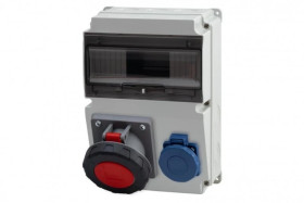 Rozdzielnica LAGO 10M - gniazda 63A 5p, 230V IP65 /10 modułów/