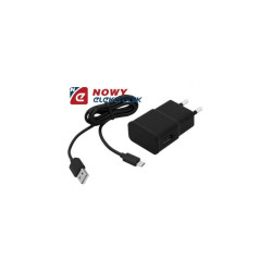 Ładowarka USB siec. 2,1A + kab. microUSB BLOW elektr.230Vzasil.