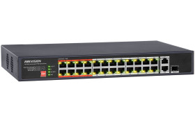 DS-3E0326P-E/M(C) - switch PoE 24-port + 1 RJ45 + 1 RJ45/SFP - combo