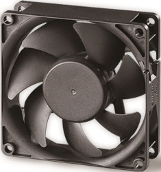 DC axial fan, 12 V, 80 x 80 x 25 mm, 101.94 m³/h, 47.5 dB, ball bearing, SUNON GF80251B1-000U-AC9