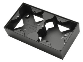 SONATA Puszka naścienna do serii podwójnej czarny metalik PNP-2R/33 OSPEL