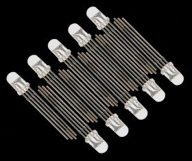 Opencircuit RGB 5mm diffuse led - common anode - 10 stuks