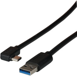 USB 3.2 connection cable, USB plug type C to USB plug type A, 0.5 m, black, EBUSBC-USBC5GAK.0,5