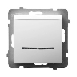 ARIA Łącznik hotelowy z podświetleniem pomarańczowym biały ŁP-15US/m/00