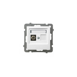 Gniazdo antenowe typu F białe GPA-1GF/m/00 AS Ospel