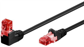 Cat 6Kabel Łączący 1X 90 Pod Kątem,U/Utp, Czarny - Długość Kabla 3 M