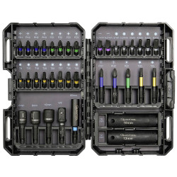 Br&#xFC;der Mannesmann Q25236 Bit Set Magnetic High-Quality Black Torsion Zone