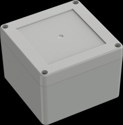 6U07111108017 Industrial housing, 104.8 x 104.8 x 74.7mm, IP65, light gray