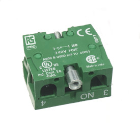 Blok styków RS PRO blokada Blok styków 1NC 500V, przyłącze śrubowe